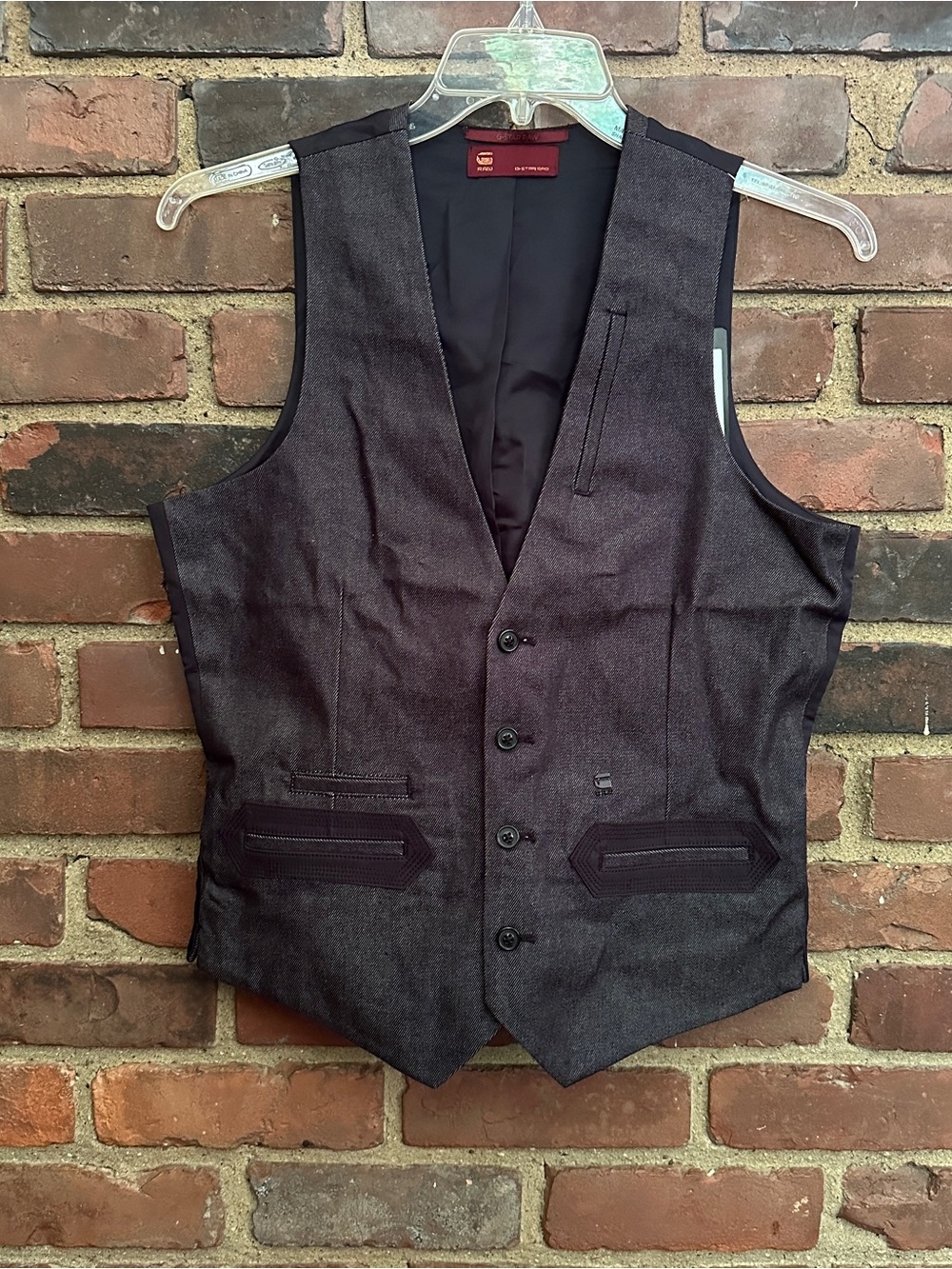 G STAR waistcoat tuxedo vest size small